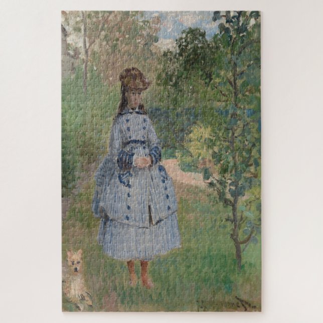 Quebra-cabeça Claude Monet Girl with Dog (Vertical)