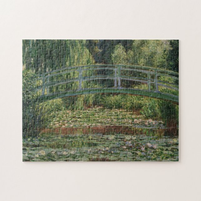 Quebra-cabeça Claude Monet Japonês Pegbridge & Water Lily Piscin (Horizontal)