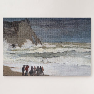 Quebra-cabeça Claude Monet - Mar duro em Etretat