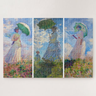 Quebra-cabeça Claude Monet - Mulher com uma série de Parasol