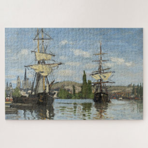 Quebra-cabeça Claude Monet naves na Viagem do rio Sena