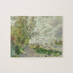 Quebra-cabeça Claude Monet o Riverbank em Gennevilliers