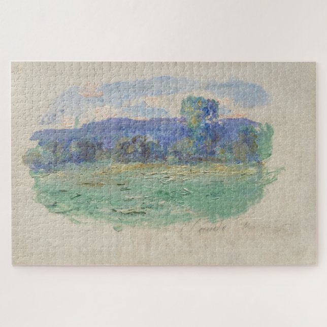Quebra-cabeça Claude Monet O Sena em Port-Villez (Horizontal)