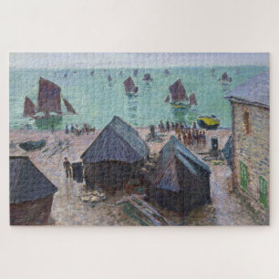 Quebra-cabeça Claude Monet Partida dos Barcos Étretat