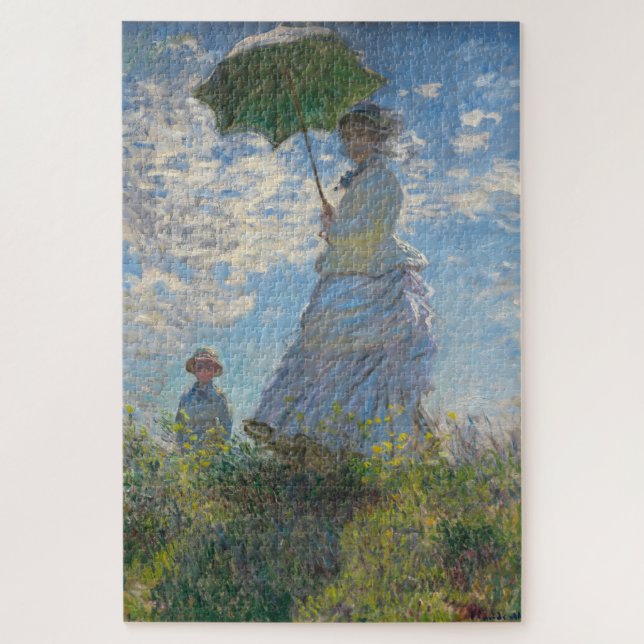 Quebra-cabeça Claude Monet Pintura de Lady com Parasol (Vertical)