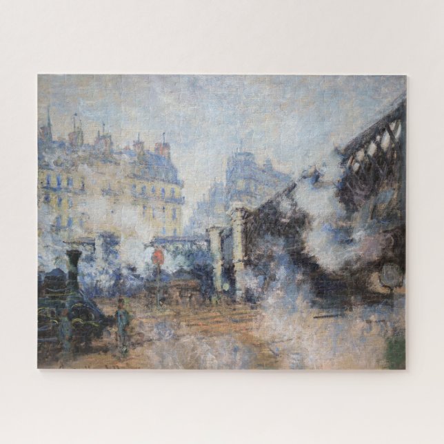 Quebra-cabeça Claude Monet - Pont de l'Europe, Gare Santo-Lazare (Horizontal)