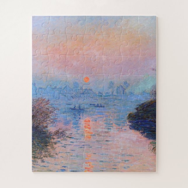 Quebra-cabeça Claude Monet - Sunset On The Seine (Vertical)
