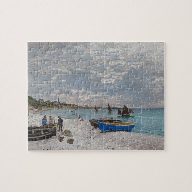 Quebra-cabeça Claude Monet The Beach em Sainte-Adresse 1867 (Horizontal)