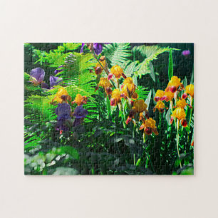 Quebra-cabeça Claude Monet Type Stylized Garden Iris