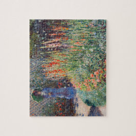 Quebra-cabeça  Claude Monet's Rounded Flower Bed (1876) famous p