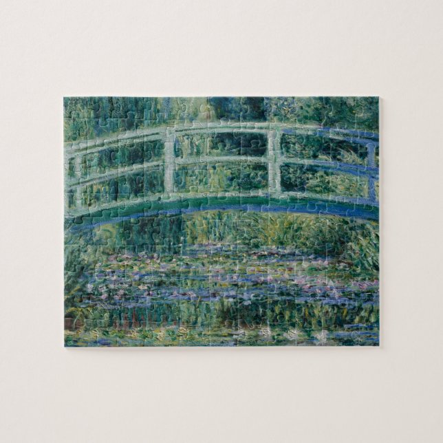 Quebra-cabeça Claude Monet's Water Lily e Ponte Japonesa (Horizontal)