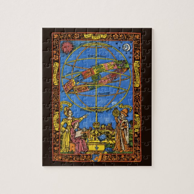 Quebra-cabeça Cláudio Ptolomeu Astrônomo, Celeste Vintage  (Vertical)