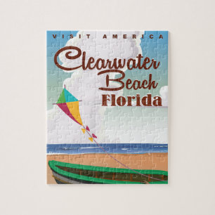Quebra-cabeça Clearwater Beach, Florida viagens vintage