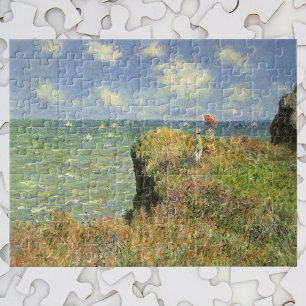 Quebra-cabeça Cliff Walk em Pourville por Claude Monet