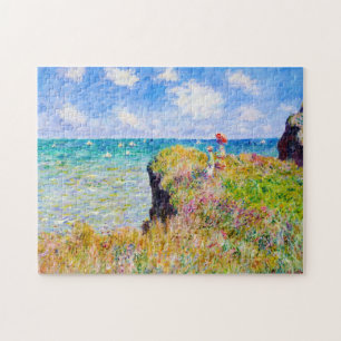 Quebra-cabeça Clifftop Walk na Canvas Pourville Claude Monet