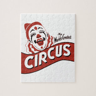 Quebra-cabeça Clipe de palhaço de circo, ilustração fofa