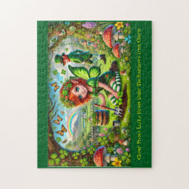 Quebra-cabeça Clover Pixie Quebra-cabeça, Fairy Leprechaun Rua d