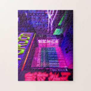 Quebra-cabeça Clube nocturno futurista do Cyberpunk