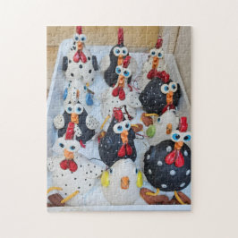 Quebra-cabeça Cluckin' Crazy Chicken Crew, 28 cm x