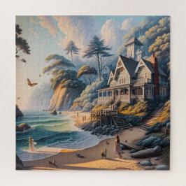 Quebra-cabeça Coastal Cottage Seaside Retreat Beach Ocean View