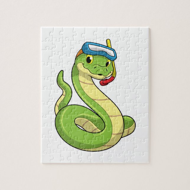 Quebra-cabeça Cobra as Diver wirth Snorkel (Vertical)