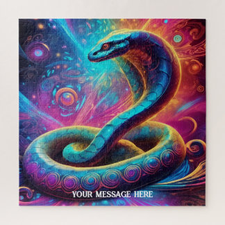 Quebra-cabeça Cobra colorida celestial mística