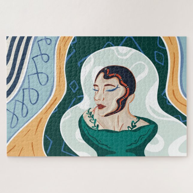 Quebra-cabeça Cobra de mulher - Lady Cobra (Horizontal)