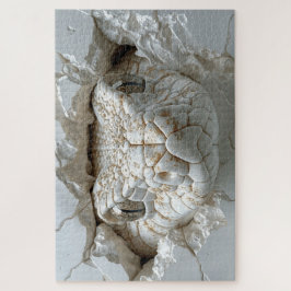 Quebra-cabeça cobra do Rei Branco 3D