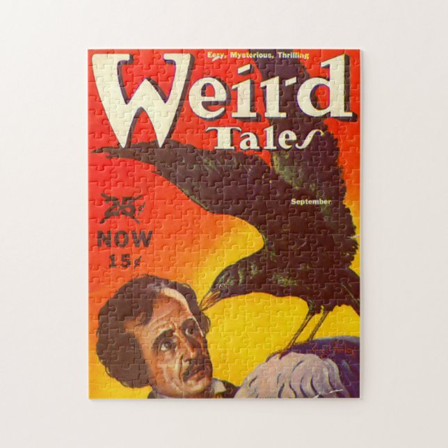 Quebra-cabeça Cobrir da Revista Edgar Allan Poe e Raven Pulp (Vertical)