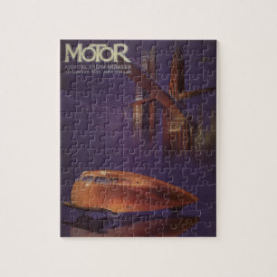 Quebra-cabeça Cobrir da revista Vintage Motor, Carro da Cidade F