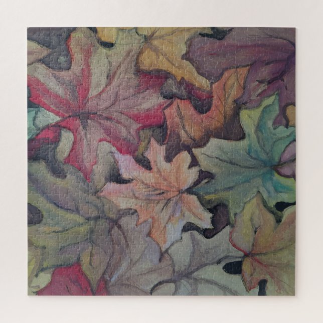 Quebra-cabeça Cobrir de folha do outono (Vertical)