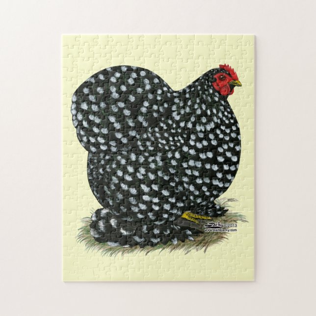 Quebra-cabeça Cochin Mottled Hen (Vertical)