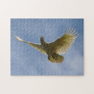Quebra-cabeça Cockatoo Parrot Animal Fly Sky, 252 pedaços