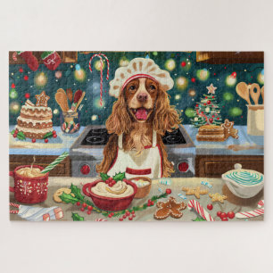 Quebra-cabeça Cocker Spaniel Confeitaria de Férias: Natal Festiv