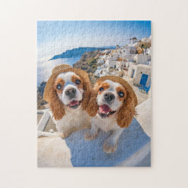 Quebra-cabeça Cocker Spaniel King Charles em Santorini