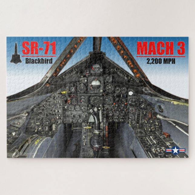 Quebra-cabeça COCKPIT SR-71 BLACKBIRD (20x30 POLEGADAS) (Horizontal)