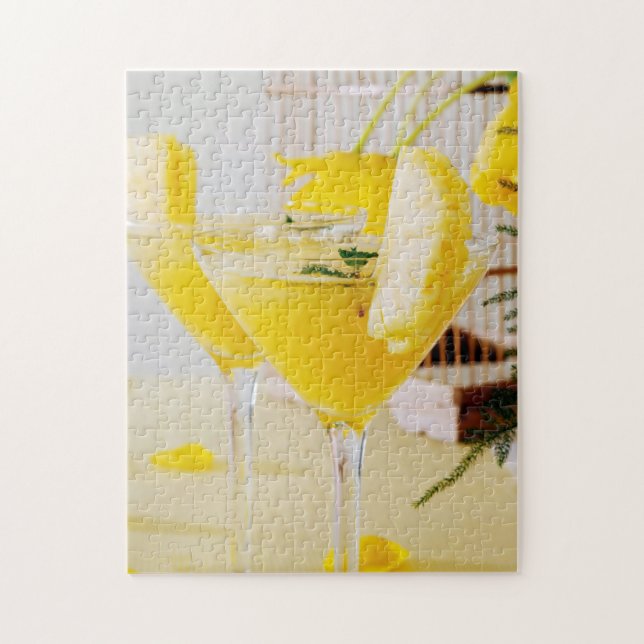 Quebra-cabeça Cocktail de Fresca de abacaxi e gengibre (Vertical)