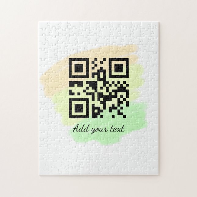 Quebra-cabeça código QR personalizado simples adicione o texto d (Vertical)