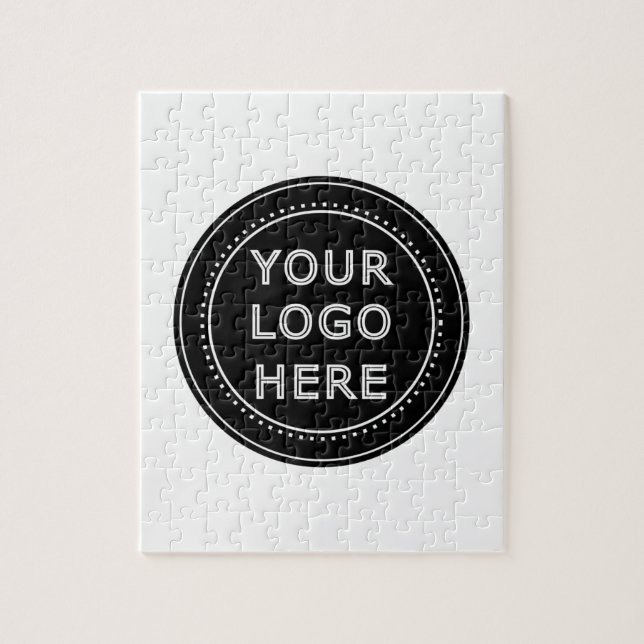 Quebra-cabeça Código QR preto elegante e elegante (Vertical)