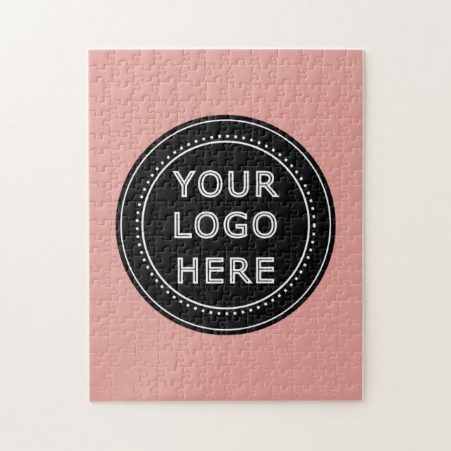 Quebra-cabeça Código QR preto elegante e elegante (Vertical)