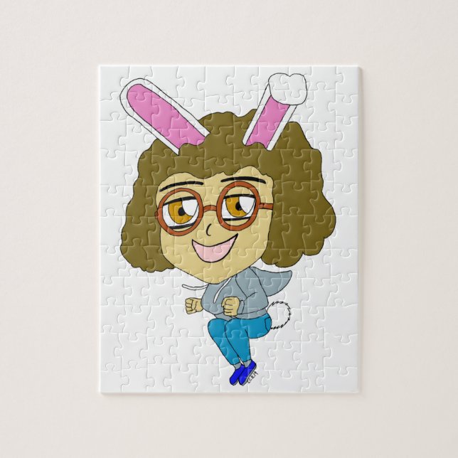 Quebra-cabeça coelhinha chibi (Vertical)