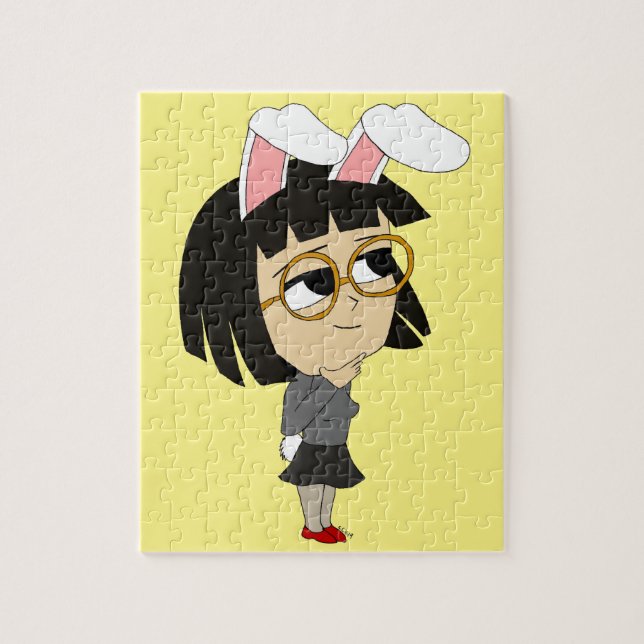 Quebra-cabeça coelhinha chibi (Vertical)