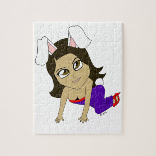 Quebra-cabeça coelhinha chibi