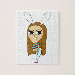 Quebra-cabeça coelhinha chibi