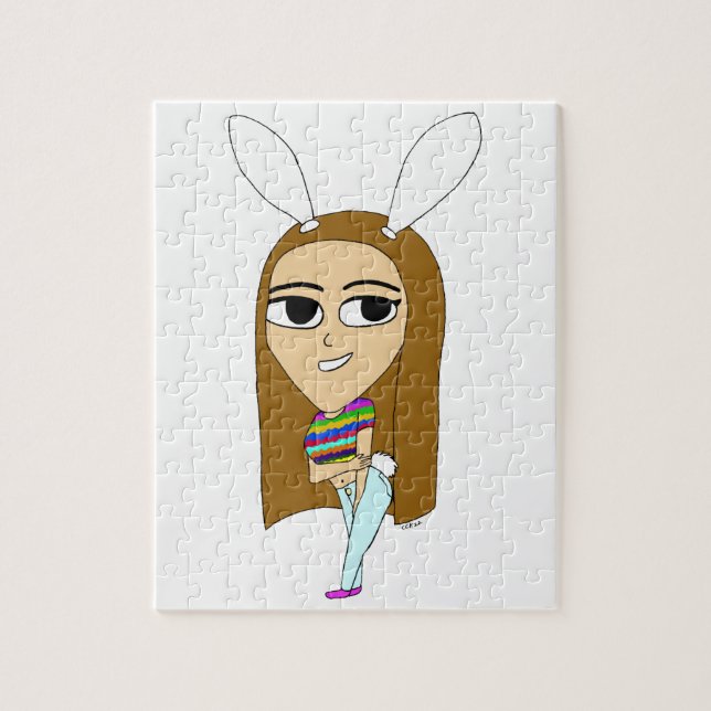 Quebra-cabeça coelhinha chibi (Vertical)
