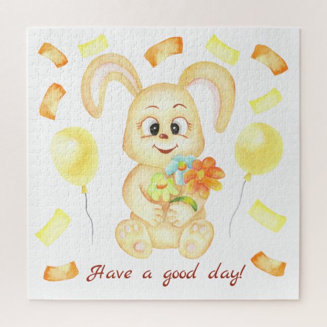 Quebra-cabeça Coelhinho bonito para um Poster de humor positivo (Vertical)