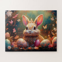 Coelhinho felz pascoa com ovos de Páscoa