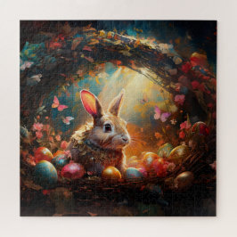 Quebra-cabeça Coelhinho felz pascoa com ovos de Páscoa