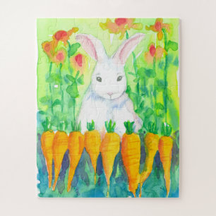 Quebra-cabeça Coelho Branco Carroçaria Crianças