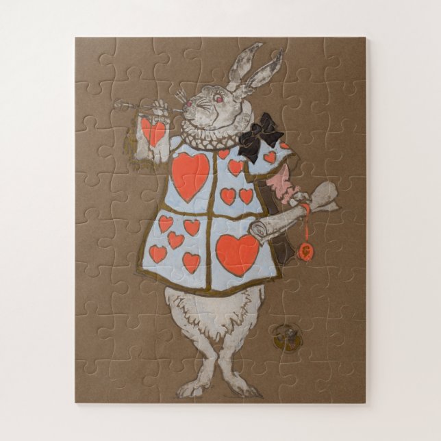 Quebra-cabeça Coelho Branco de Alice no País das Maravilhas Vint (Vertical)